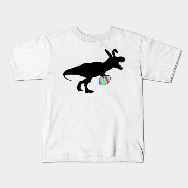 Ark Survival Evolved-Easter Bunny T Rex Kids T-Shirt by Cactus Sands